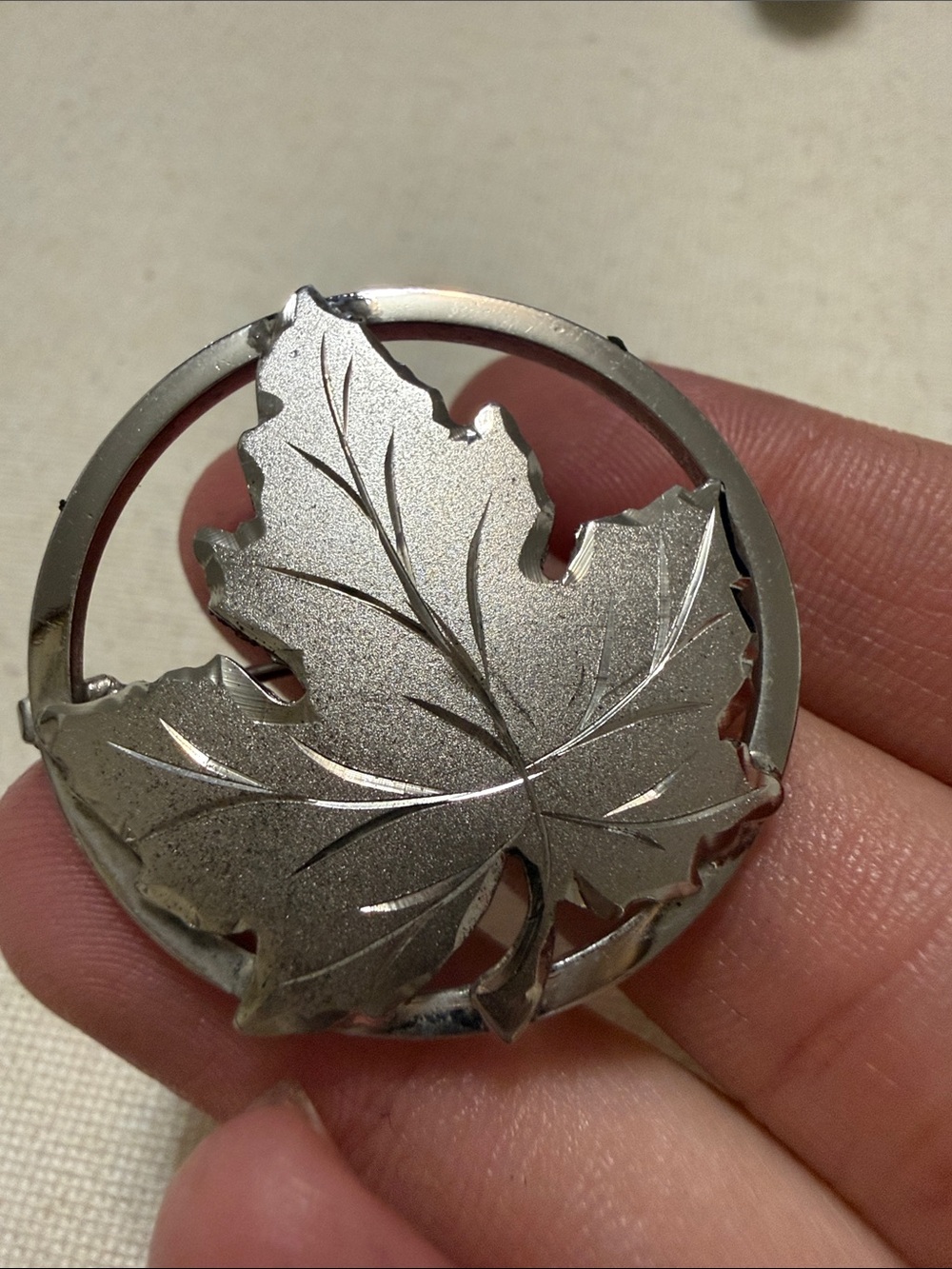 Sterling Silver Leaf Brooch
